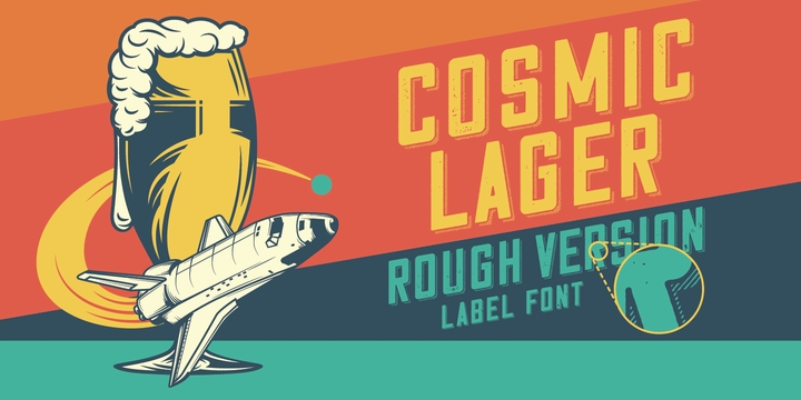 Пример шрифта Cosmic Lager Rough Shadow TX